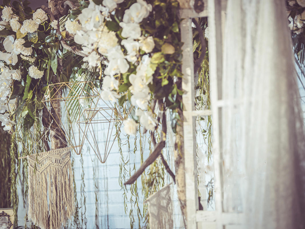 Always online 极简风白绿色主题婚礼