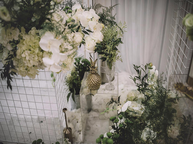 莫里婚礼 小幸运｜白绿大理石纹主题婚礼