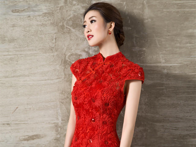 中式禮服 新款紅色結婚旗袍新娘敬酒服