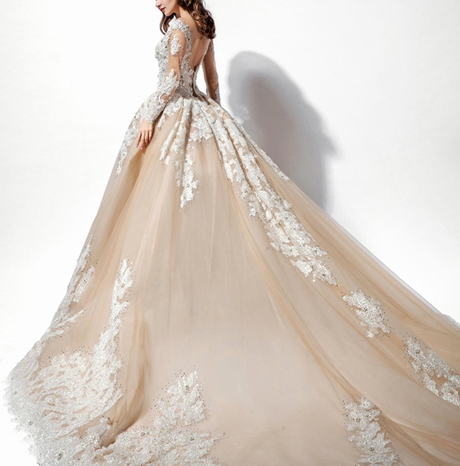 ELLA婚纱  超值华丽主纱，女王婚礼必备