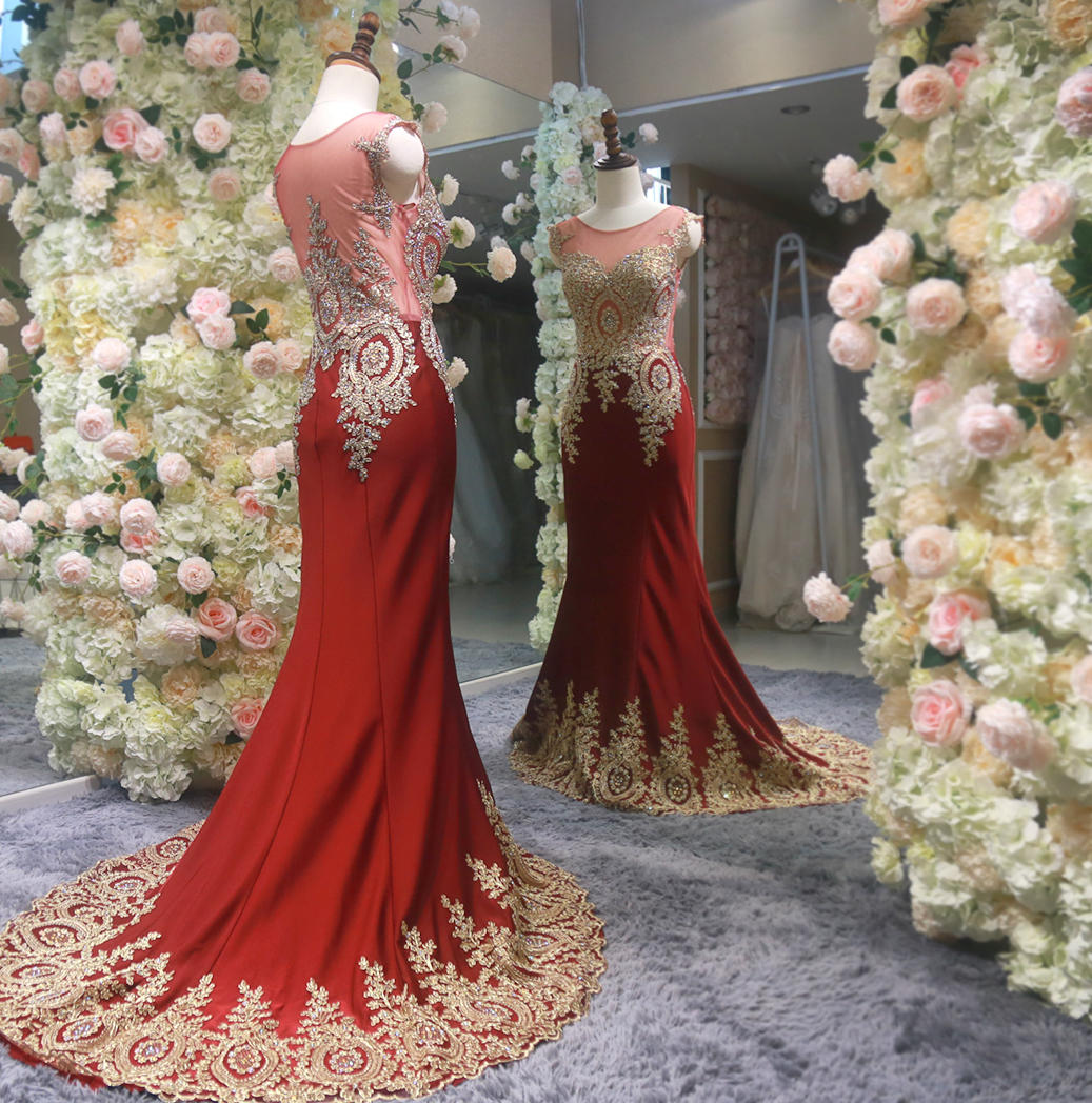 艾依婚纱）经典款红色敬酒服（店内实拍非淘宝款）