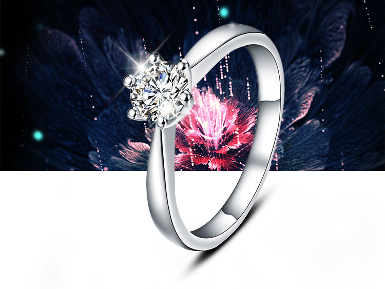 特际珠宝  18K金钻石女戒-30分GIA钻