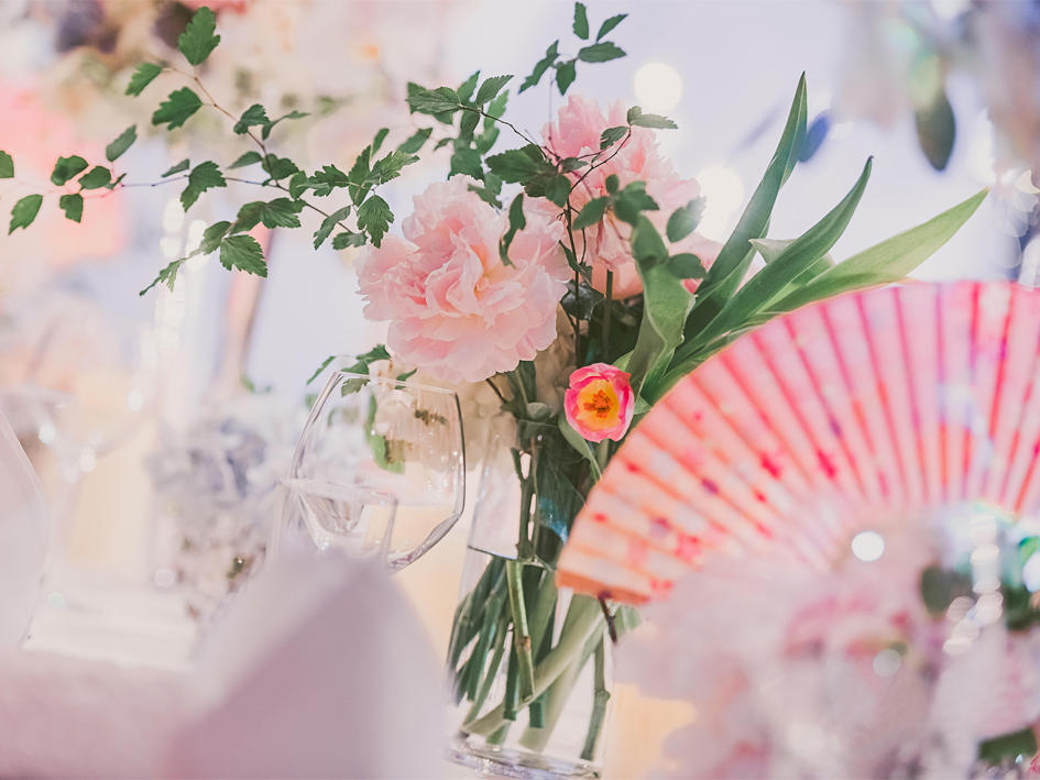 【丽芙】粉色系烂漫樱花婚礼  鲜花布置