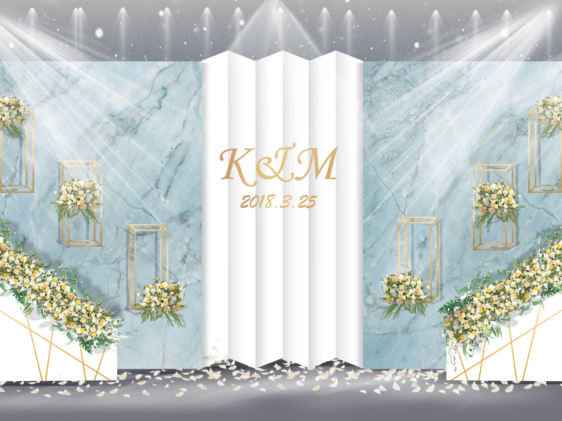 【玖月婚礼策划】蓝白色系简约清新