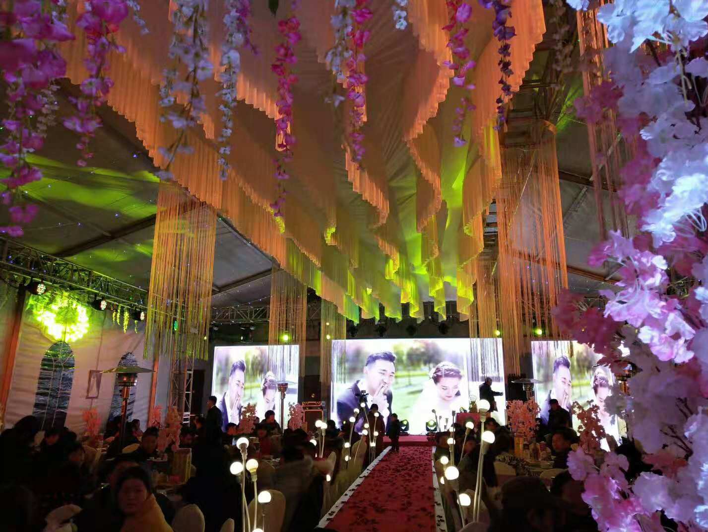 农村豪华大棚移动式酒店婚礼