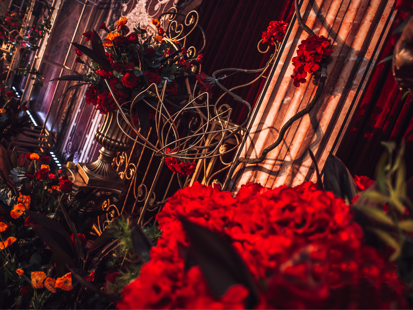 77婚礼/激情四溢的红金婚礼