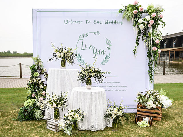 【闺蜜婚礼】小清新白绿色系户外主题婚礼