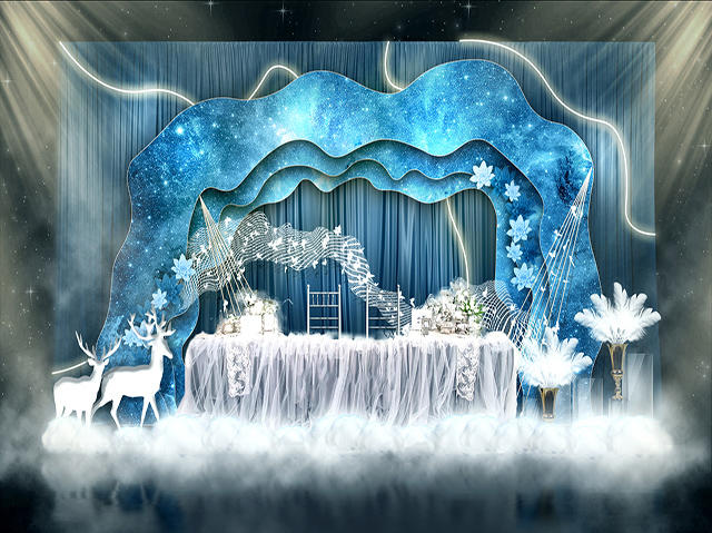 【柒月婚礼】蓝色星空主题婚礼