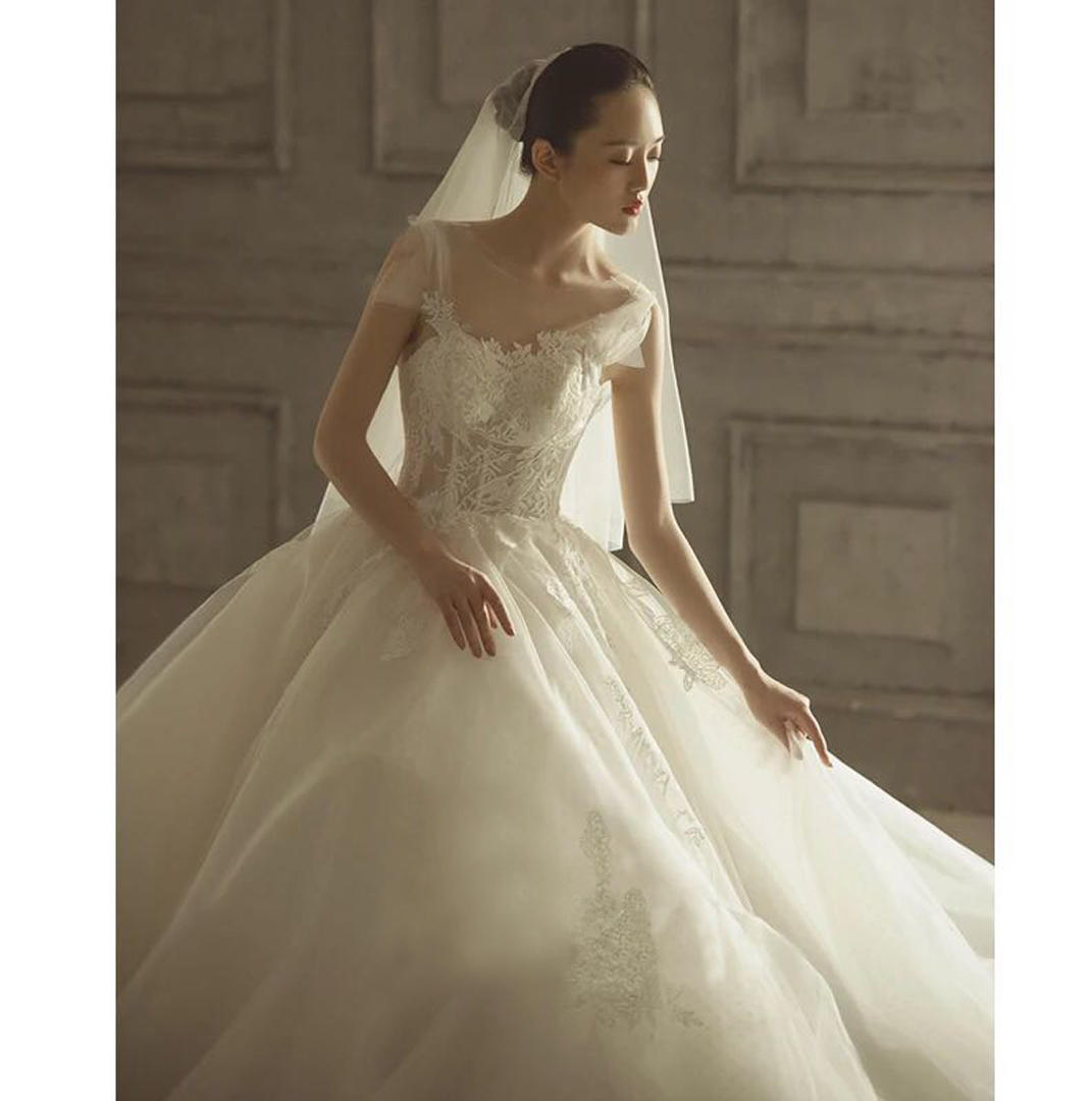 【YML婚纱礼服定制】欧美森系丝质缎面轻纱
