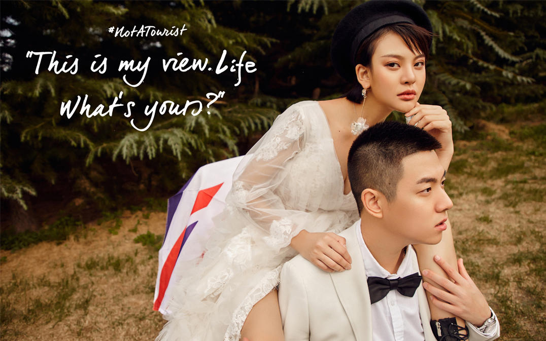 英伦街拍婚纱照 东港街拍