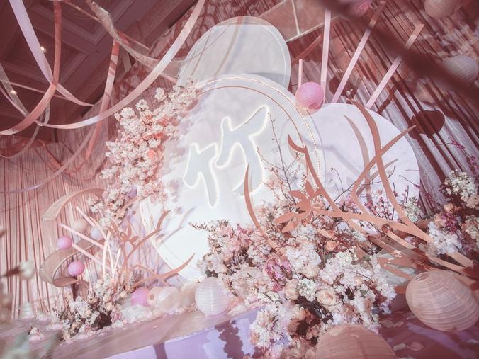 淡粉精致中式婚礼——山盟海誓祈愿家人笙盘同音