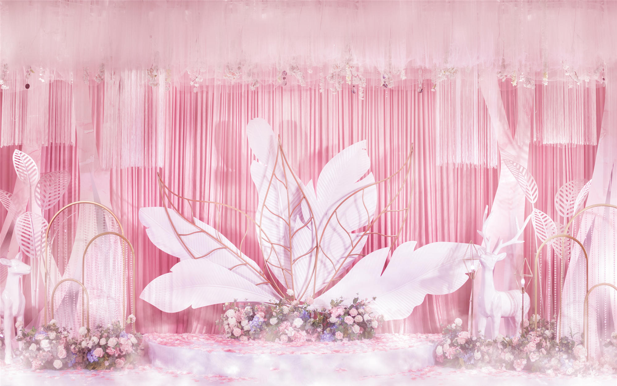 【百灵婚礼】2019粉色公主梦幻主题婚礼温馨现场