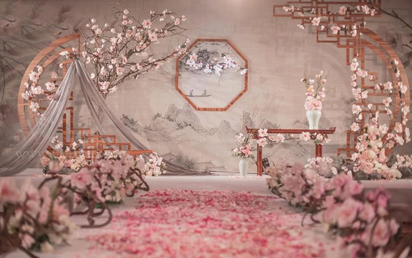 优雅古典宣纸黄新中式婚礼