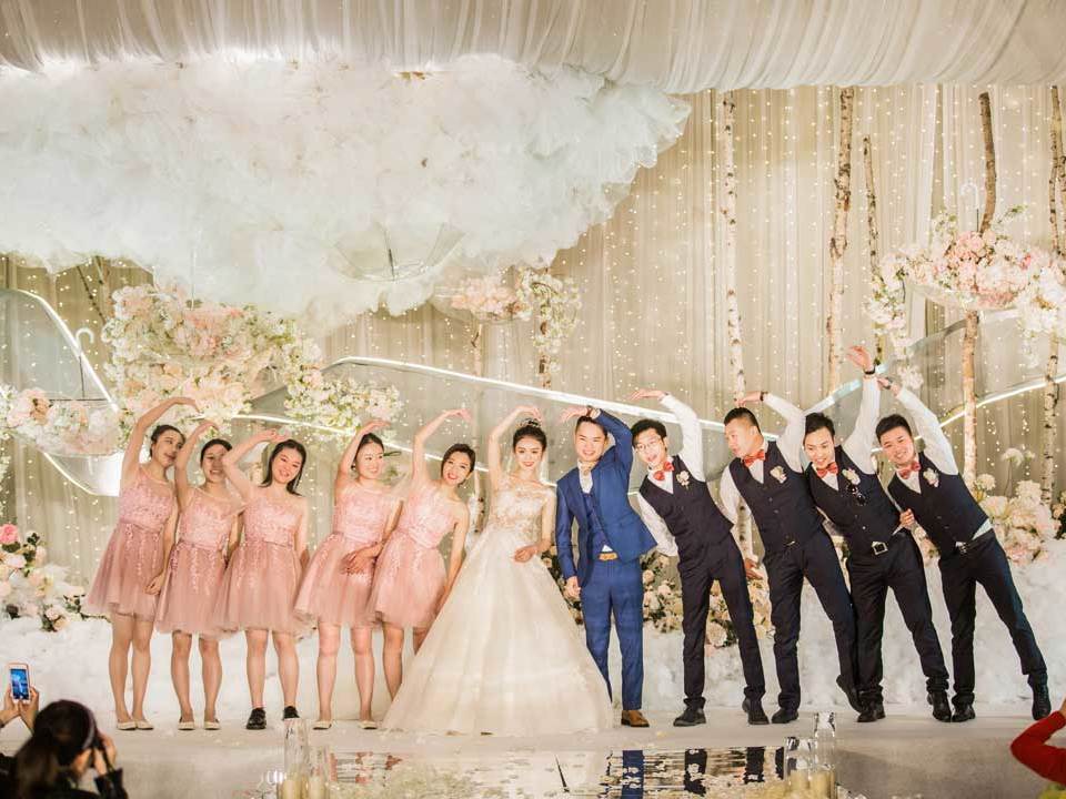 【帕菲婚礼】高新皇冠粉色小清新风格主题婚礼