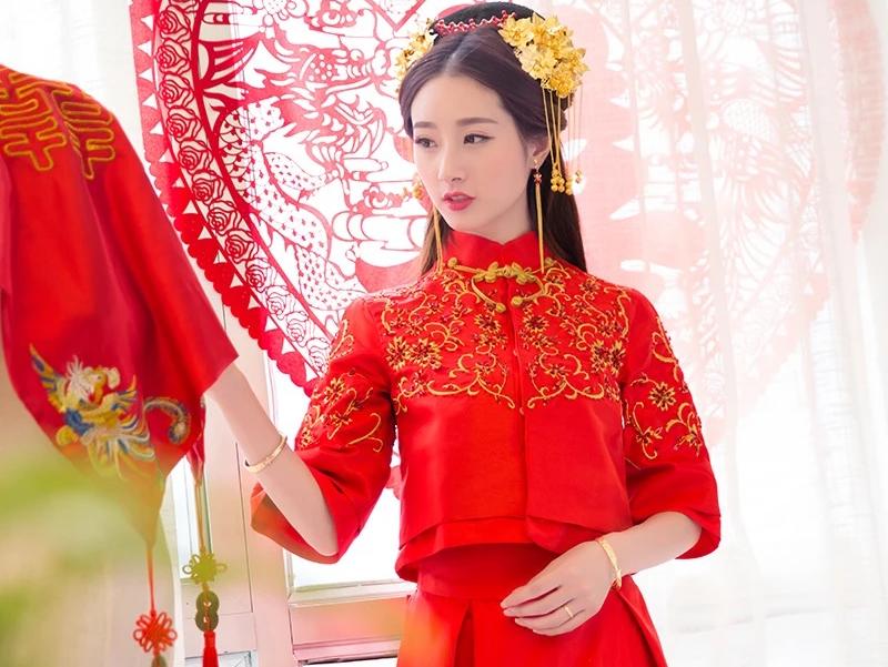 【美一點(diǎn)】輕中式婚紗禮服，古之韻，5折特惠禮服