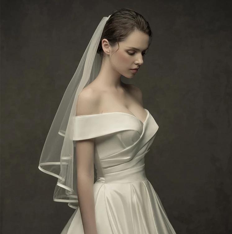 一字肩显瘦纯缎面舒适大拖尾7件套