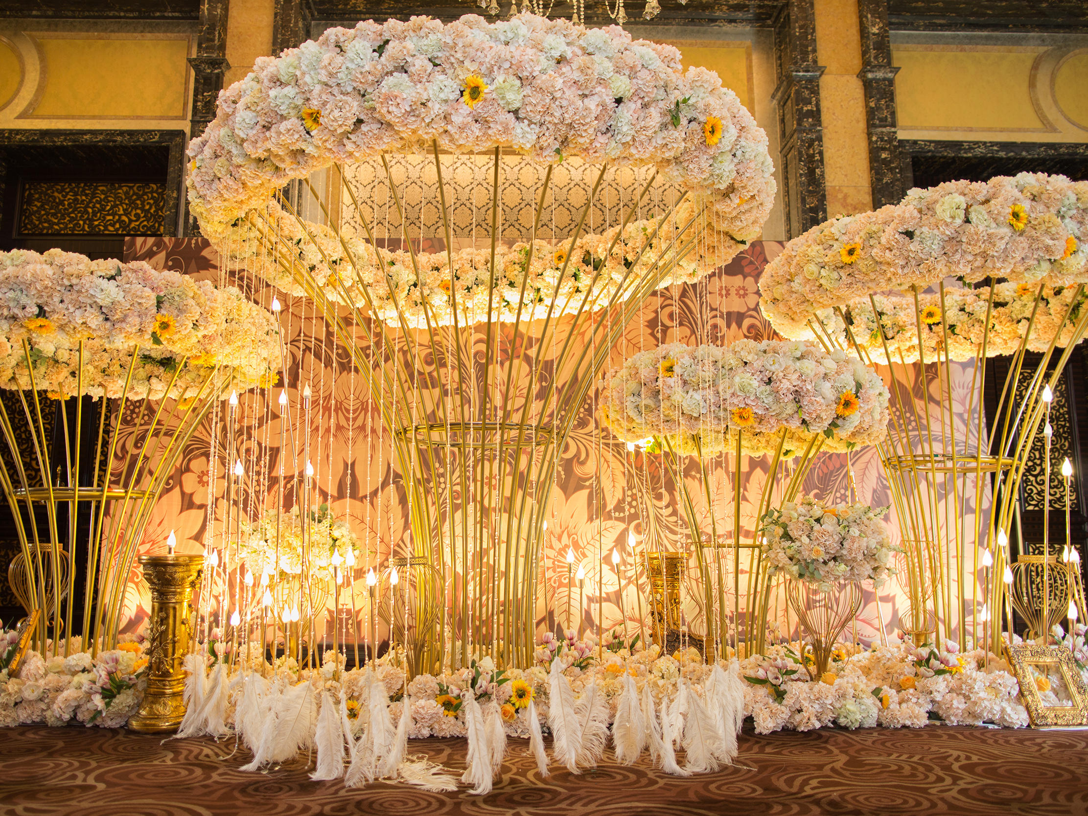 【曼薇蜜婚礼】奢华浪漫金色系主题婚礼定制