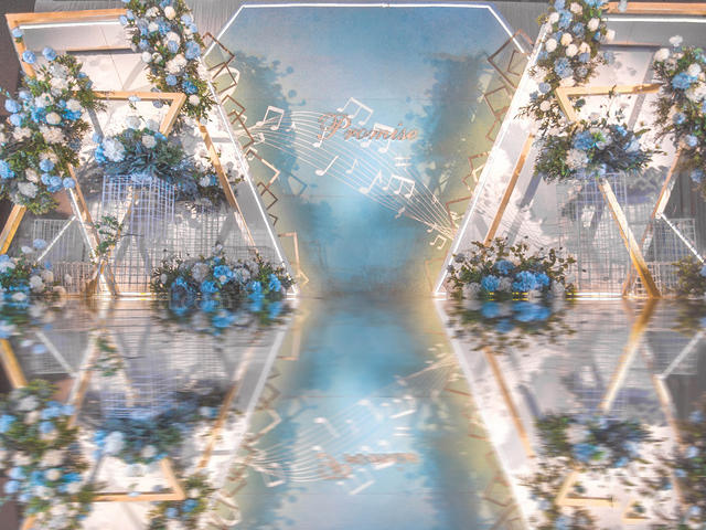 《天空之蓝》热门套系蓝色浪漫西式婚礼