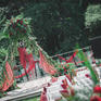 【春日婚礼策划】浓郁的红黑白配色草坪婚礼森林婚礼