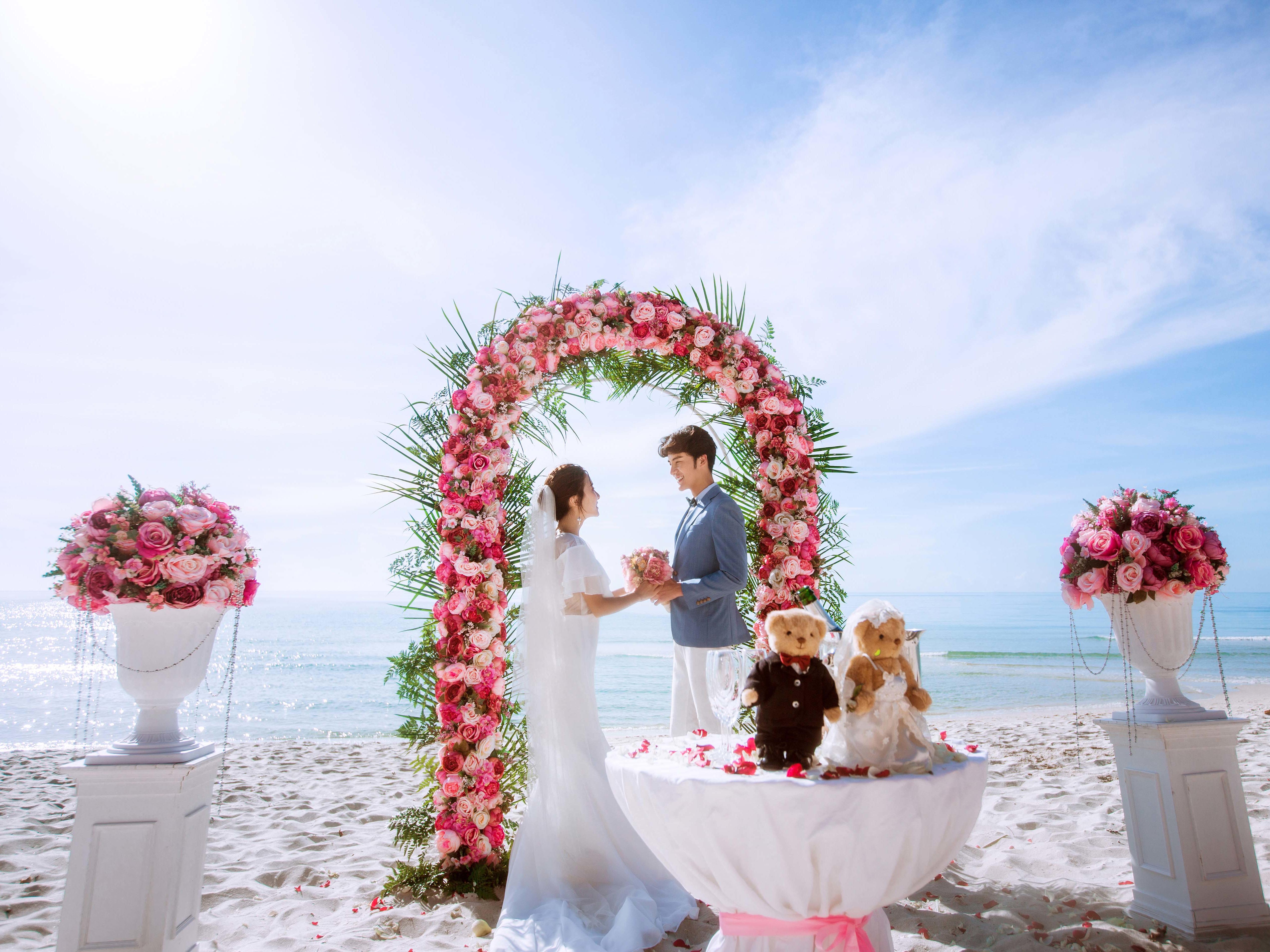 海外婚礼泰国普吉岛苏梅岛浪漫沙滩微婚礼