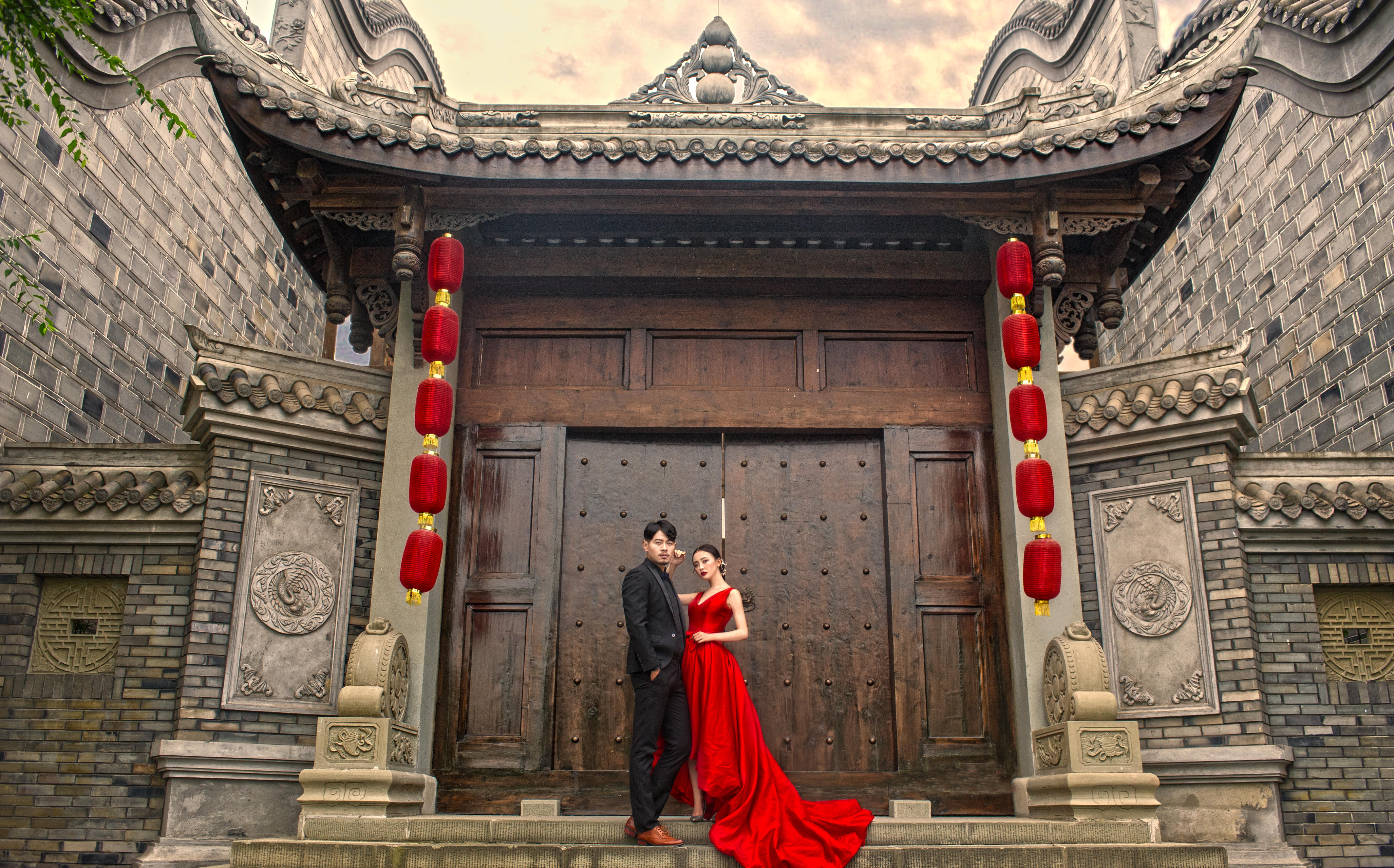 最美中国红 古典国风婚纱摄影