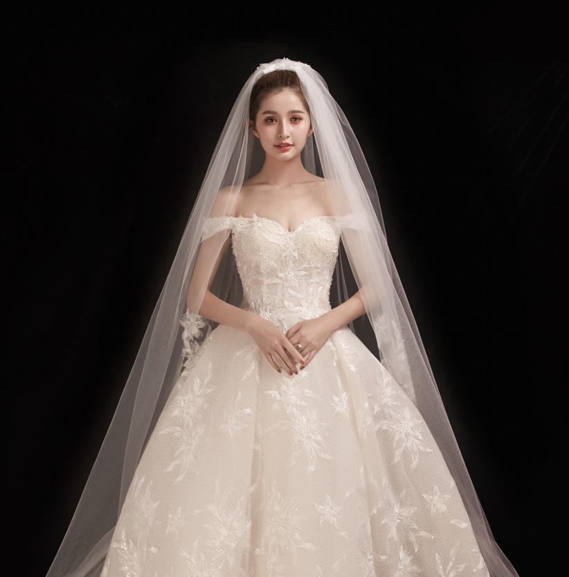 【蔡美月】大气4米婚纱高端奢华