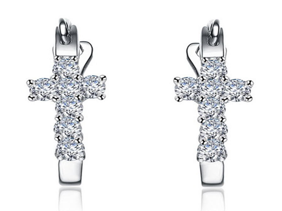 【久福源珠宝】守护-白18K金钻石耳环