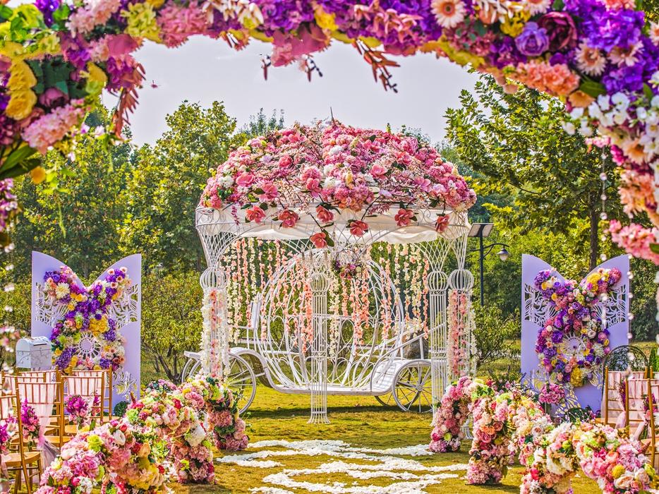 缤纷之梦主题户外婚礼 草坪婚礼 森系婚礼