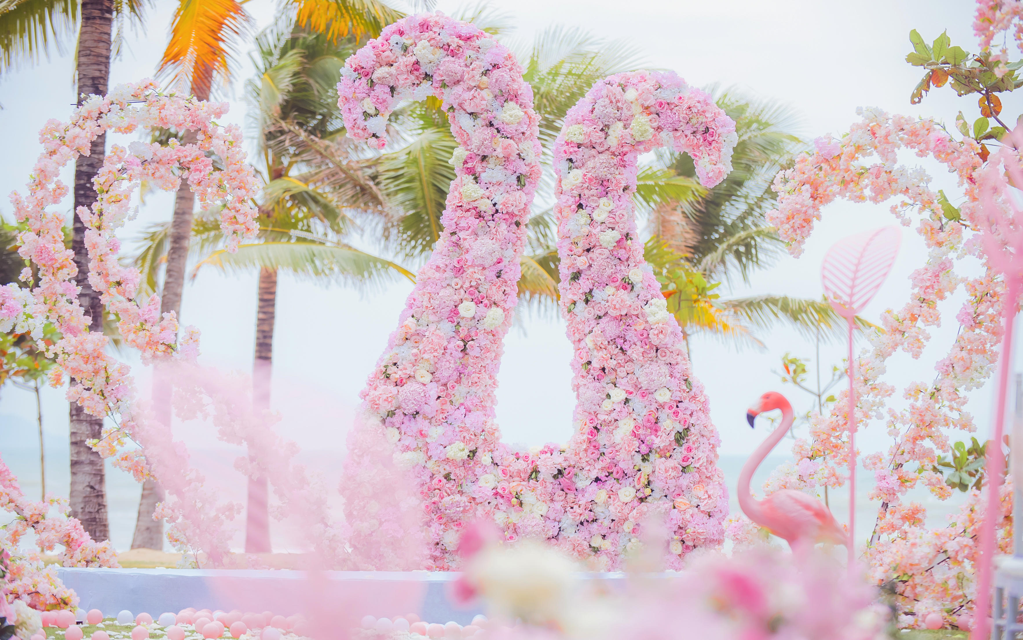 三亚唯町秀婚礼｜樱花落海洋