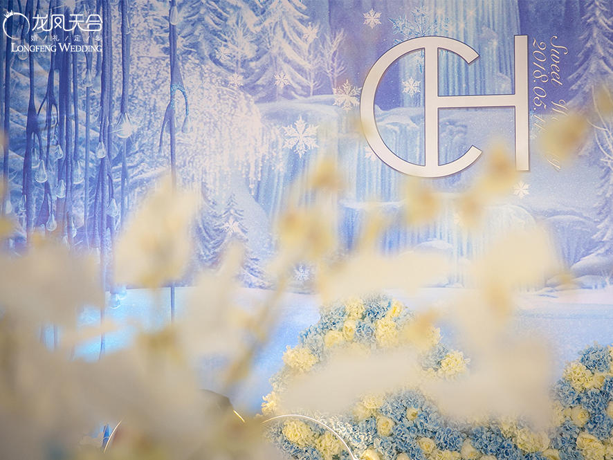 「龙凤天合婚礼」元生大酒店蓝白冰雪主题婚礼