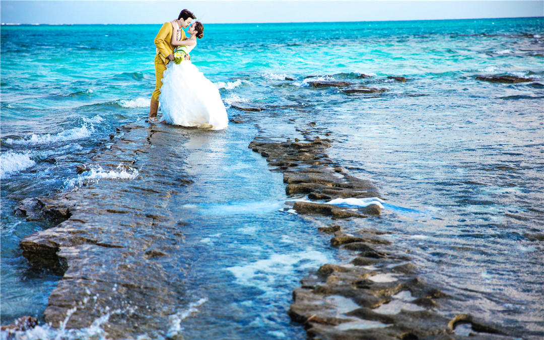 海景公园唯美韩系婚纱摄影