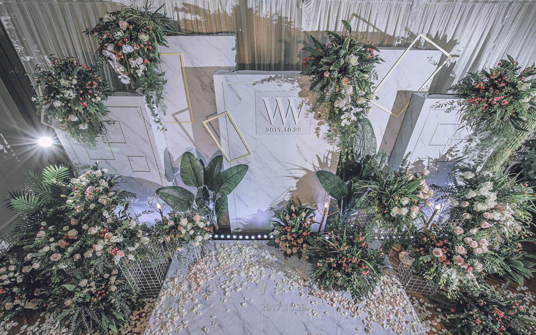 【索菲亚婚庆】简约北欧 浪漫西式婚礼送婚服、四大