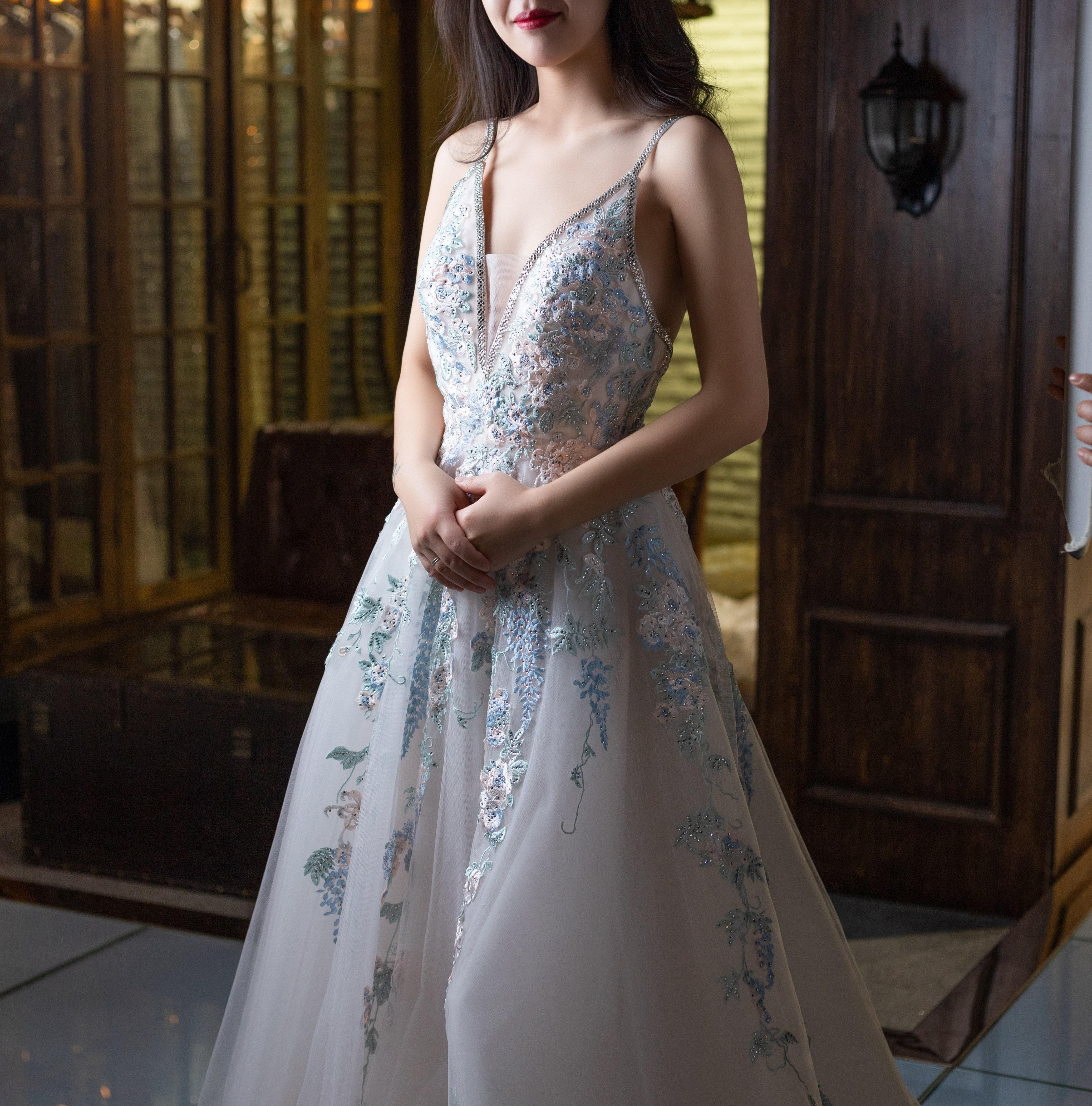 【斑马嫁衣】气质吊带礼服敬酒服