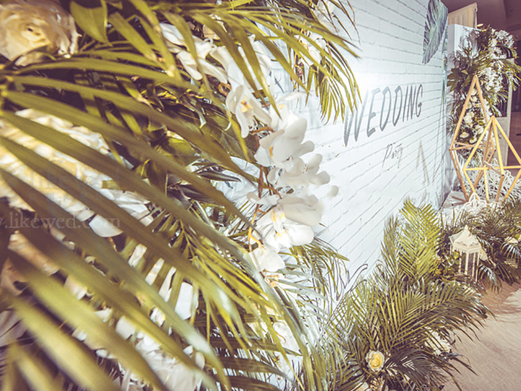 Always online 极简风白绿色主题婚礼