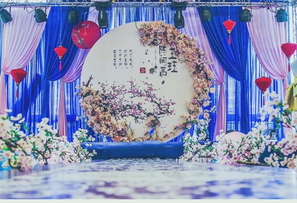【烁鸣婚礼】中国风蓝粉古香古色中式婚礼