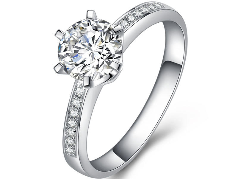 特际定制结婚钻石钻戒女婚戒50分定制款-女王桂冠