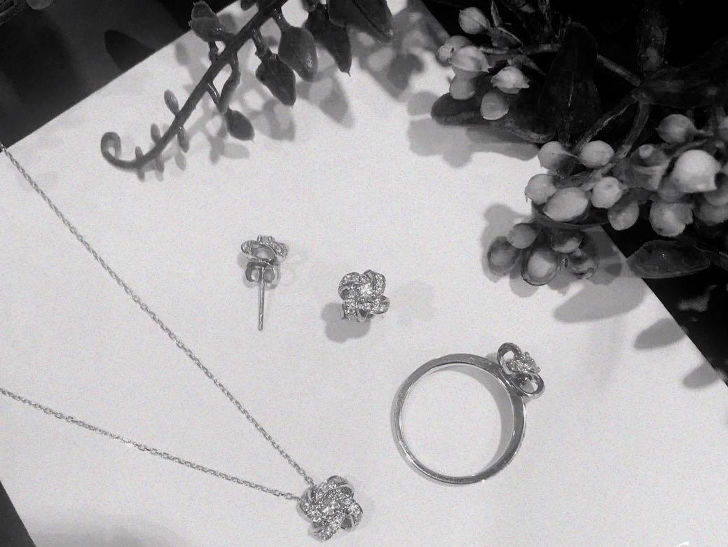 GR-Pinwheel高定套装 钻戒＋项链＋耳钉