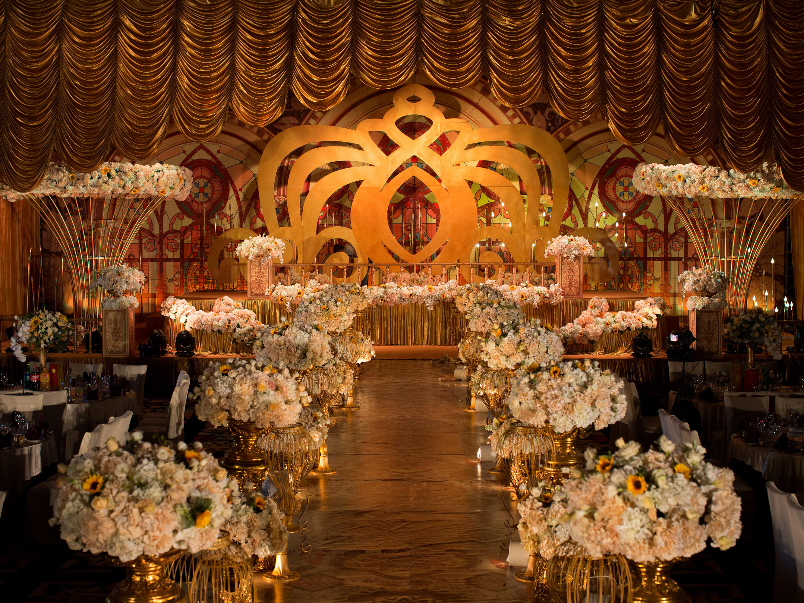 【曼薇蜜婚礼】奢华浪漫金色系主题婚礼定制