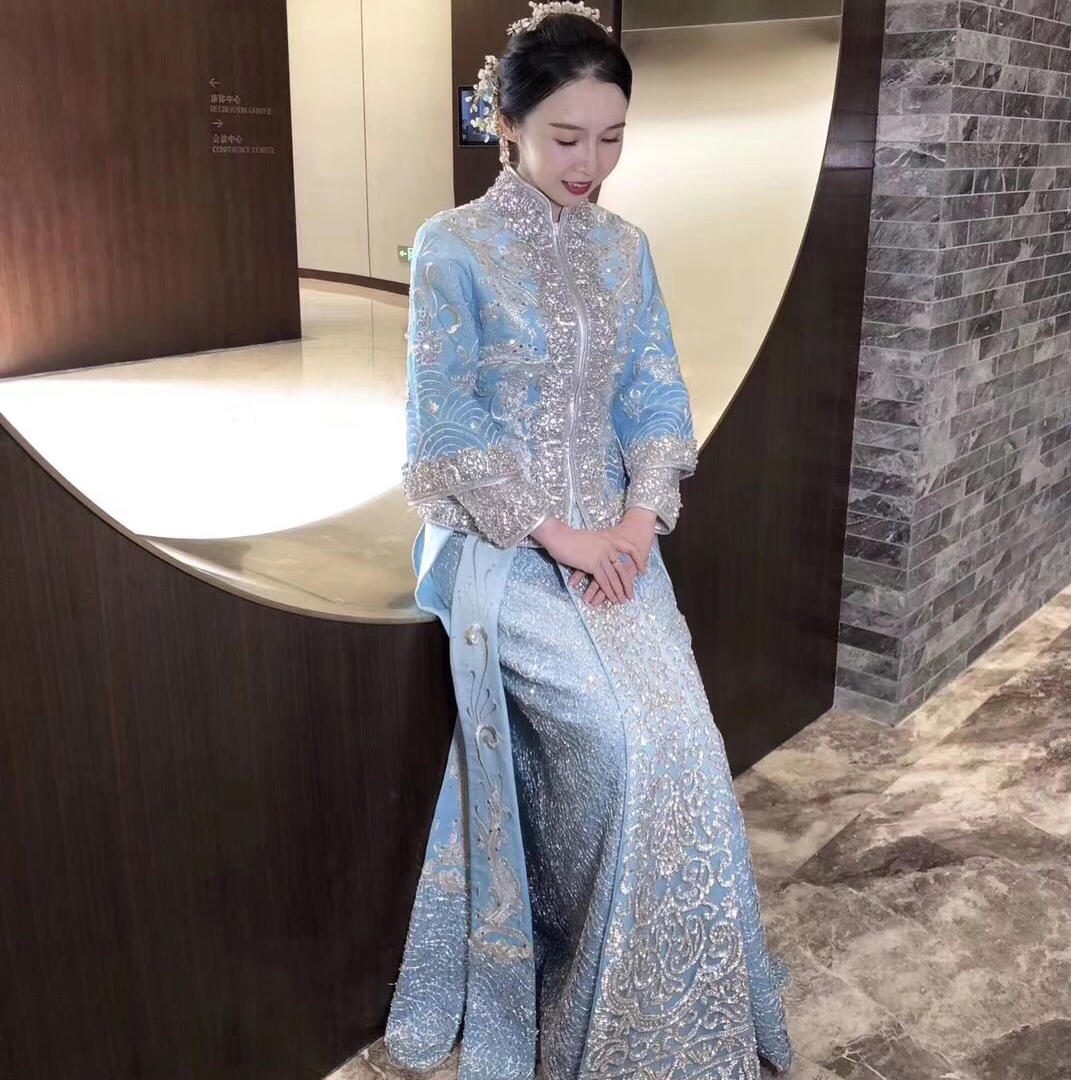 【手工龙凤褂租赁】纯手工龙凤褂马来褂