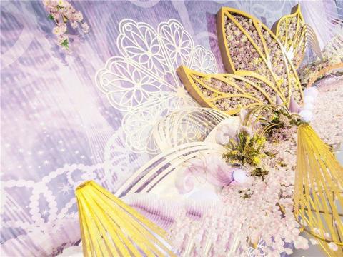 【时光纪】总裁特批 纯布置时尚粉紫色婚礼