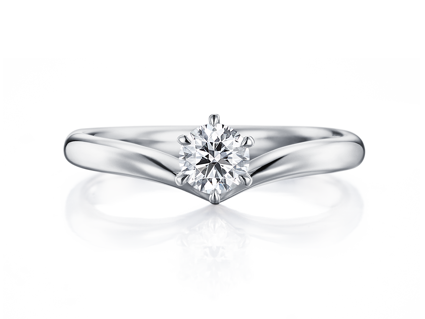 AiRing V字形婚戒 裸钻定制