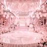 粉色婚礼梦 鲜花布置 吊顶设计 含四大金刚