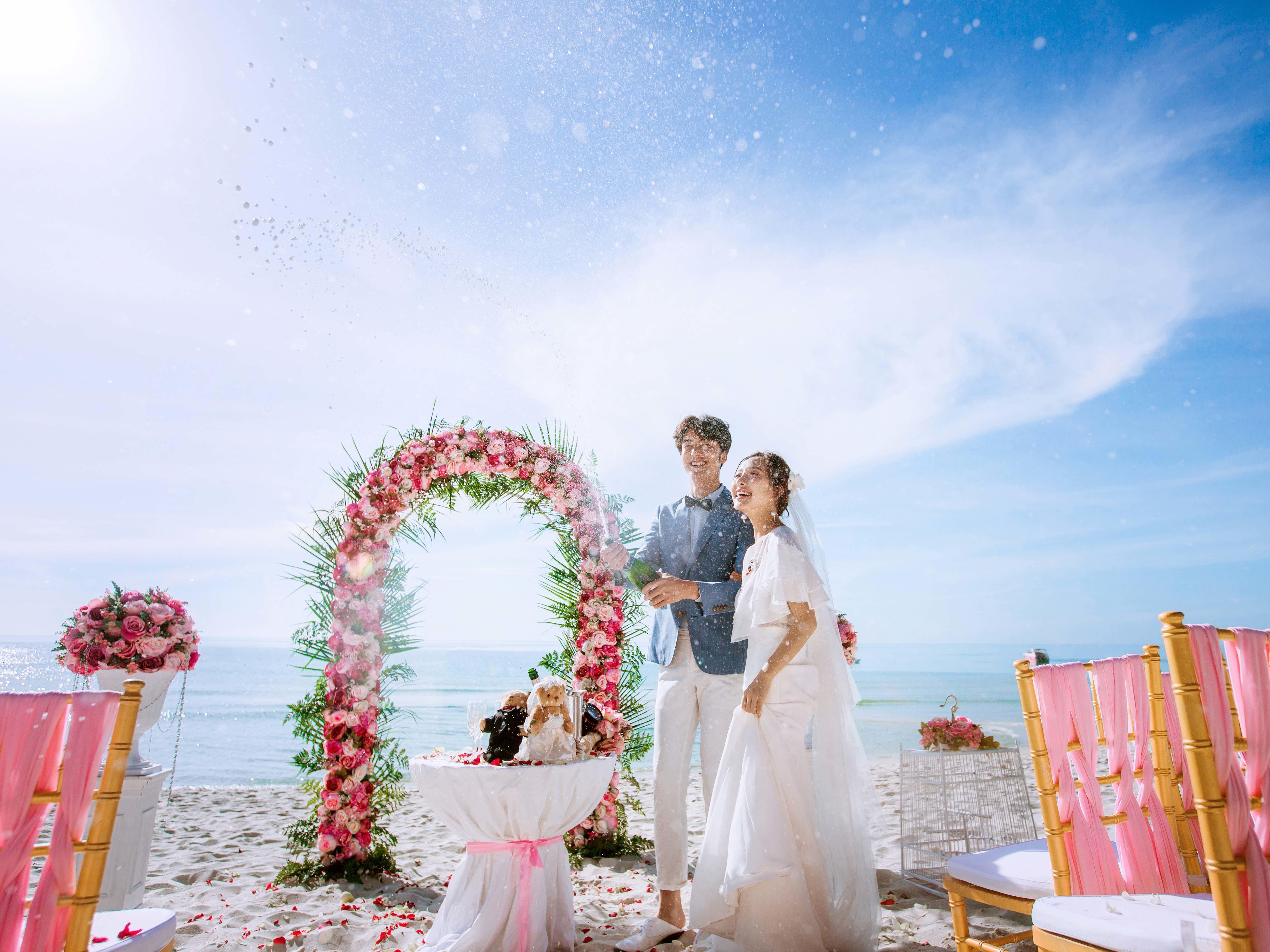 海外婚礼泰国普吉岛苏梅岛浪漫沙滩微婚礼