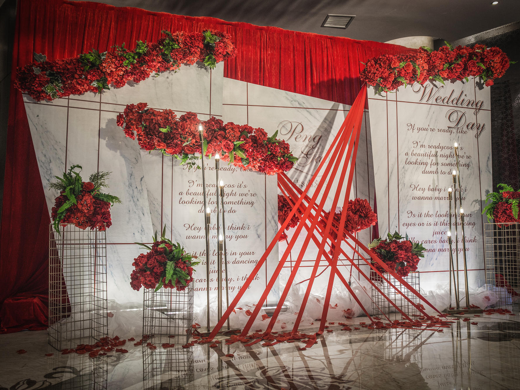 【安小静婚礼定制】四大金刚时尚精致红色