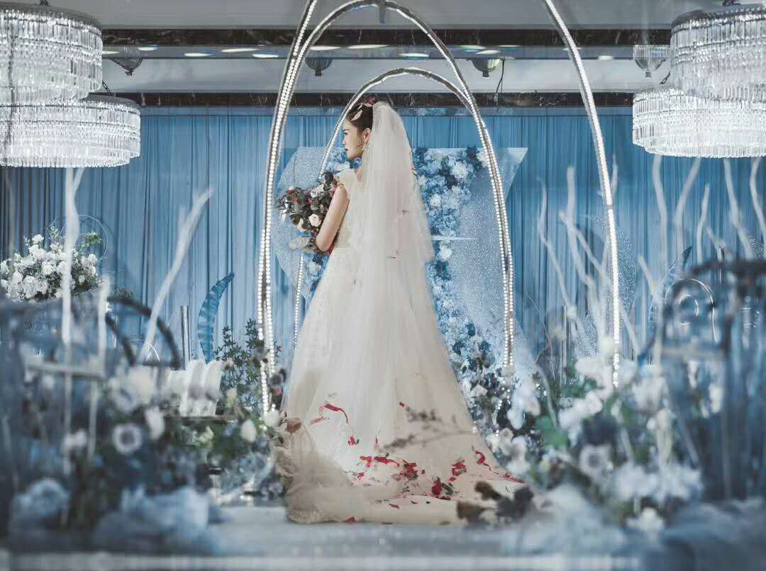 湖州艺品婚礼定制 雾霾蓝 淡雅清新 高性价比