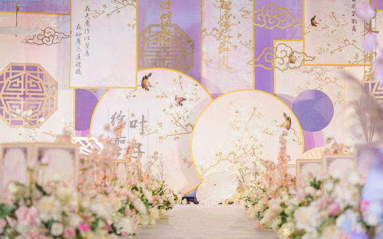 黛吻婚礼白金ins风（四大金刚+五大区域布置）