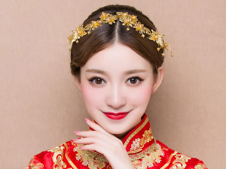 【总监档新娘单妆】早妆、免费精美头饰 送新郎妆