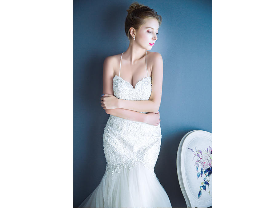 吊带鱼尾美背款+礼服+出门中式