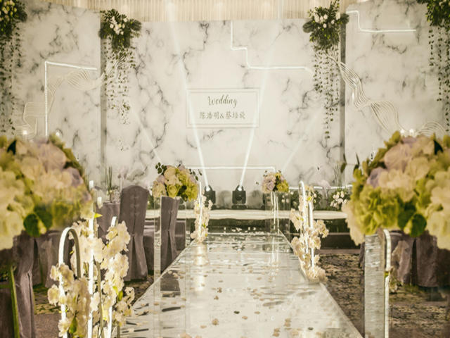 莆田本地婚庆小清新风格酒店婚礼布置
