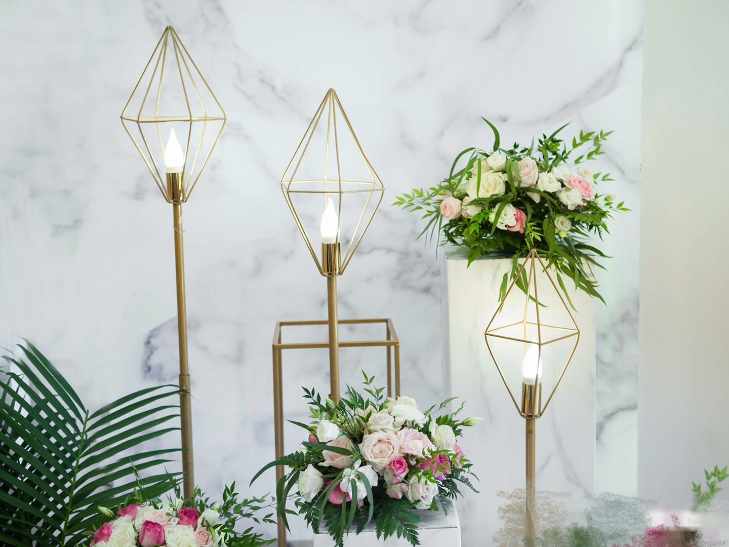 【十堰萝亚婚礼】静谧清新白绿大理石风格场地布置